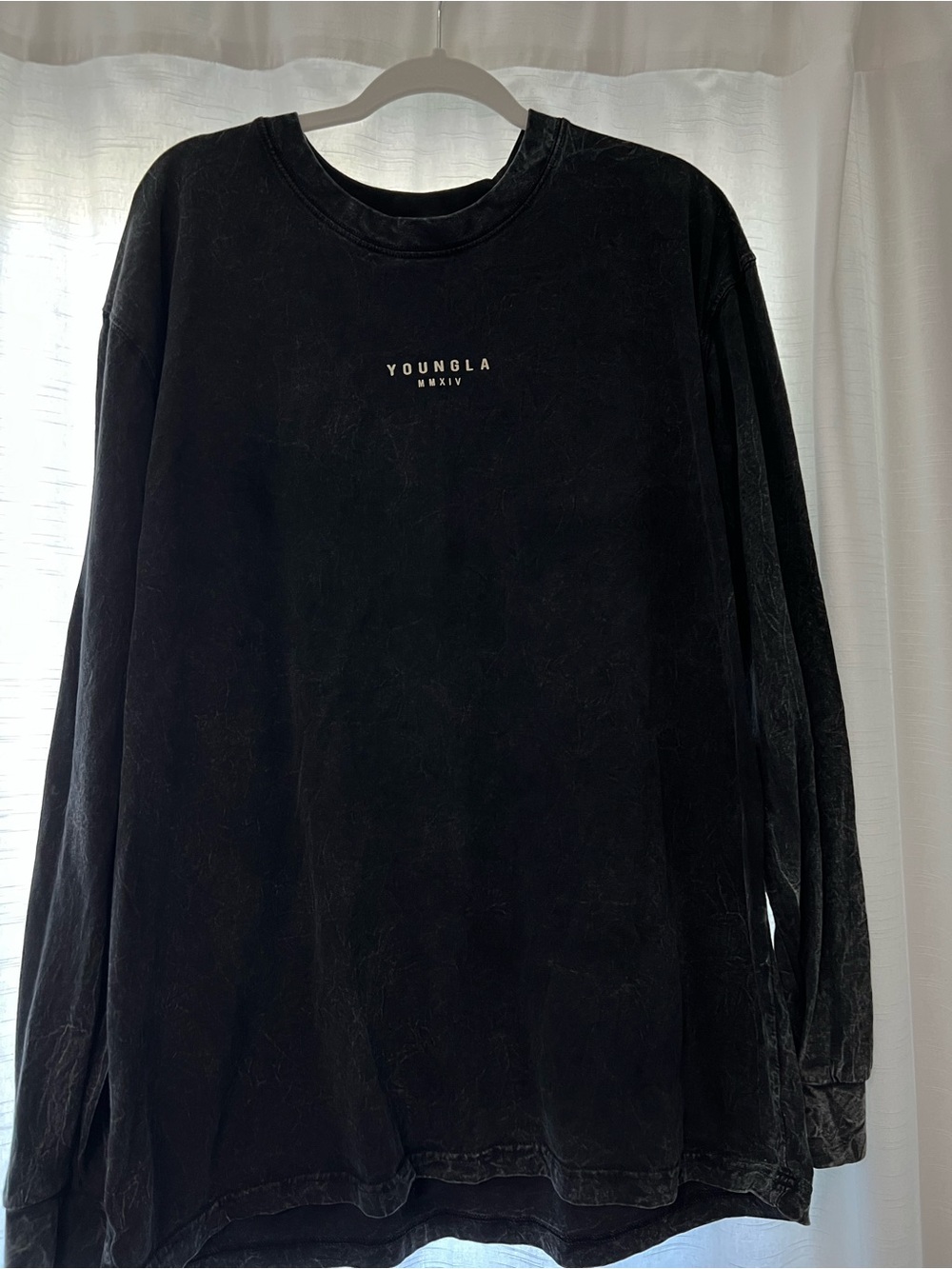 YoungLA Black Crewneck Logo shirt